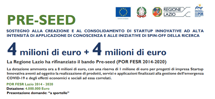 Regione Lazio Avviso_Pre-Seed