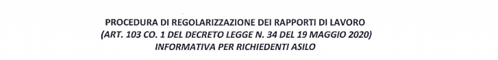 Ministero dell’Interno_Procedura di regolarizzazione dei rapporti di lavoro_