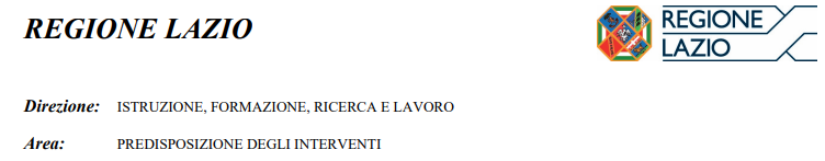 Regione Lazio_Bonus destinato a lavoratori impegnati nelle mense e/o nelle pulizie delle scuole