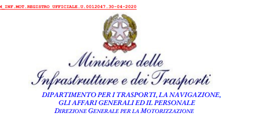 Circolare Ministero delle Infrastrutture e dei Trasporti 30/04/2020