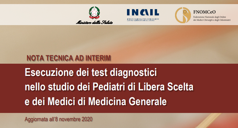 Esecuzione dei test diagnostici nello studio dei Pediatri di Libera Scelta e dei Medici di Medicina Generale