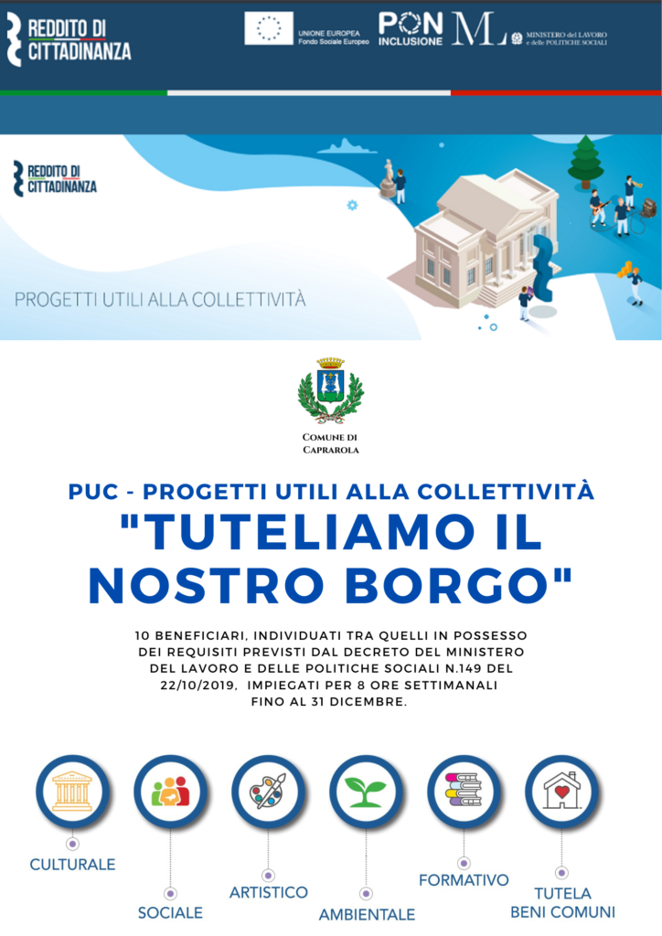 PUC – Progetti utili alla collettività