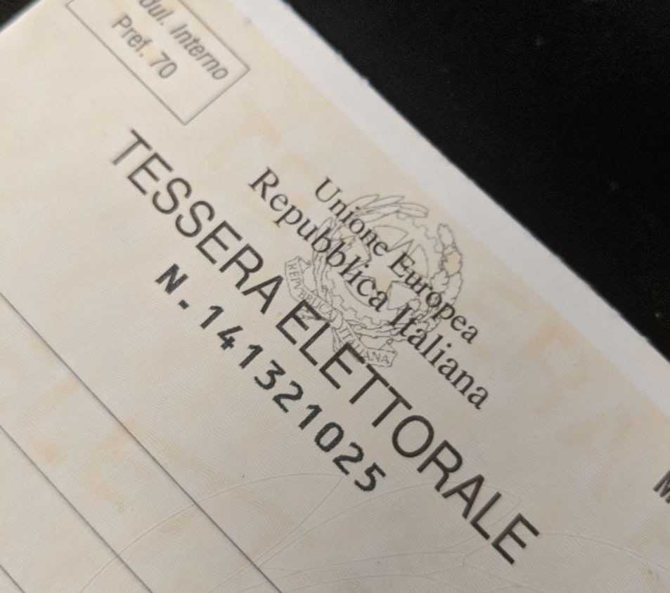 Tessere elettorali nuovi elettori