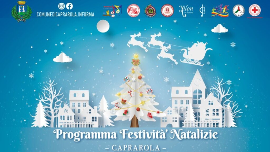 FESTIVITÀ NATALIZIE A CAPRAROLA, RICCO IL PROGRAMMA DEGLI EVENTI